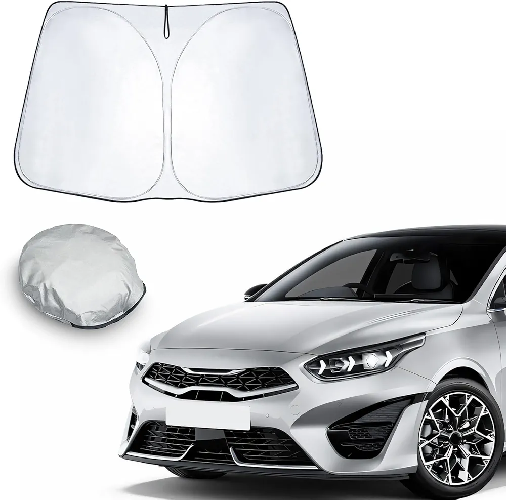 CDEFG Compatible con Kia Ceed Proceed XCeed SW GT 2018-2023 2024 Parasol Coche Delantero, Parasol Coche Parabrisas Protector Plegable con Gran Pantalla Anti UV Rayos Mejor Fresco-Parasol Accesorios