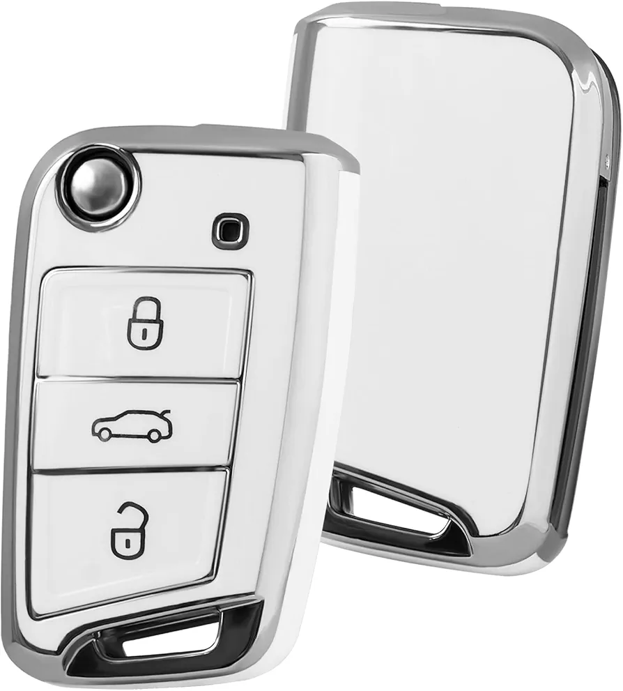 Funda para llave de coche para Volkswagen Golf 7 Variant Polo, 3 botones, carcasa para llave de coche Volkswagen Golf 7 MK7 Golf 4 5 6 7 Tiguan Passat Multivan T5 Caddy Jetta Bora Superb Skoda Seat