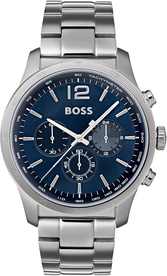 BOSS Reloj Cronógrafo de Cuarzo para Hombre con Correa en Acero Inoxidable Plateada - 1513527