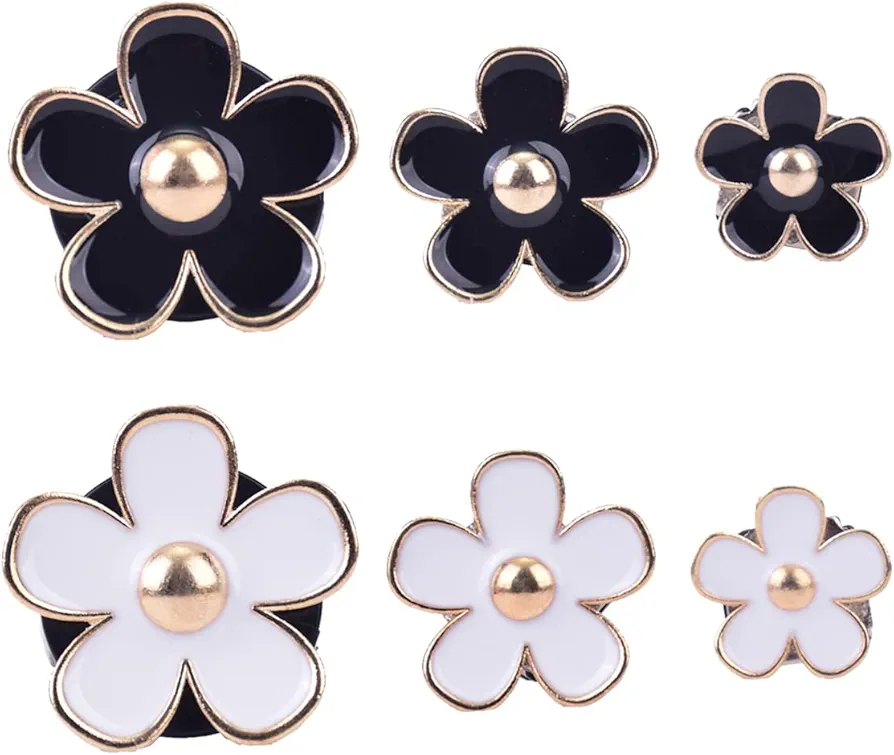 DEDC Set de Ambientadores 6PCS Margarita Flores Clips de Ventilación de Aire de Coche y Almohadilla de Algodón de Fragancia Accesorios de Decoraciones Clip de Ambientador para Automóviles