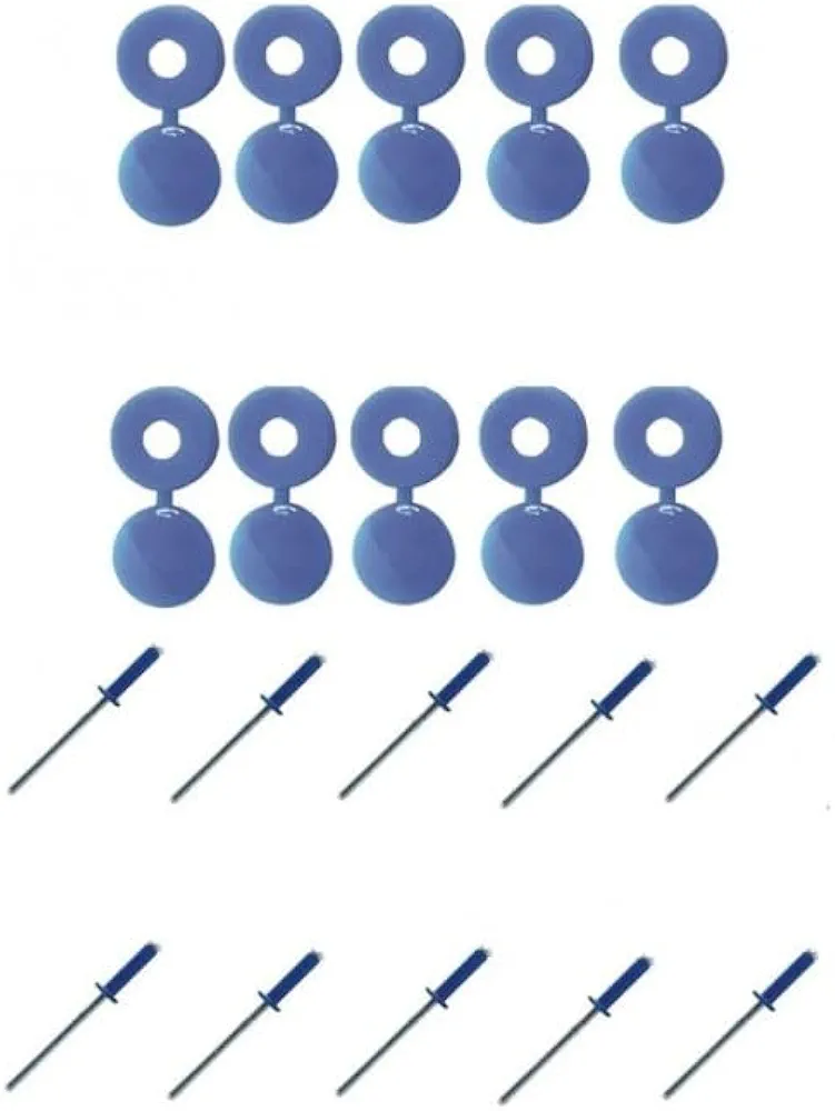 cyclingcolors Remaches con Tapa de Remache para Automóvil/Motocicleta Automática/Scooter/Placa de Matrícula de Ciclomotor, Azul, Paquete de 20, Unico
