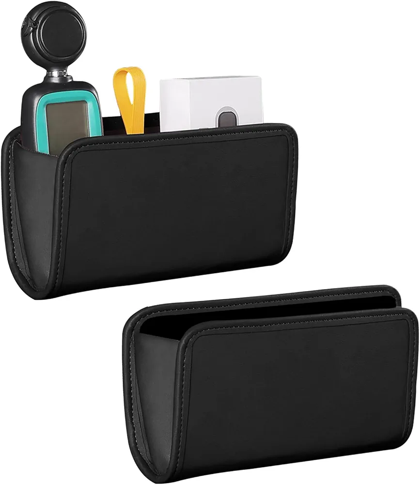 FEMONGY gadgets coche 2 piezas acessórios carro, accesorios coche interior, accesorios para coche, Almacenamiento de accesorios de consola para teléfonos móviles, llaves, tarjetas, monedas (negro)