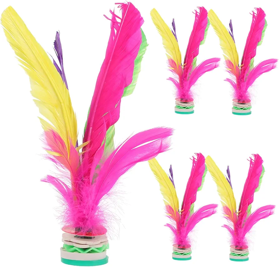Vaguelly 15 Piezas Volante para Niños Chino Jianzi Entretenimiento Ocio Juego Ocio Juego Chino Juego De Patadas Juego De Jianzi Paño