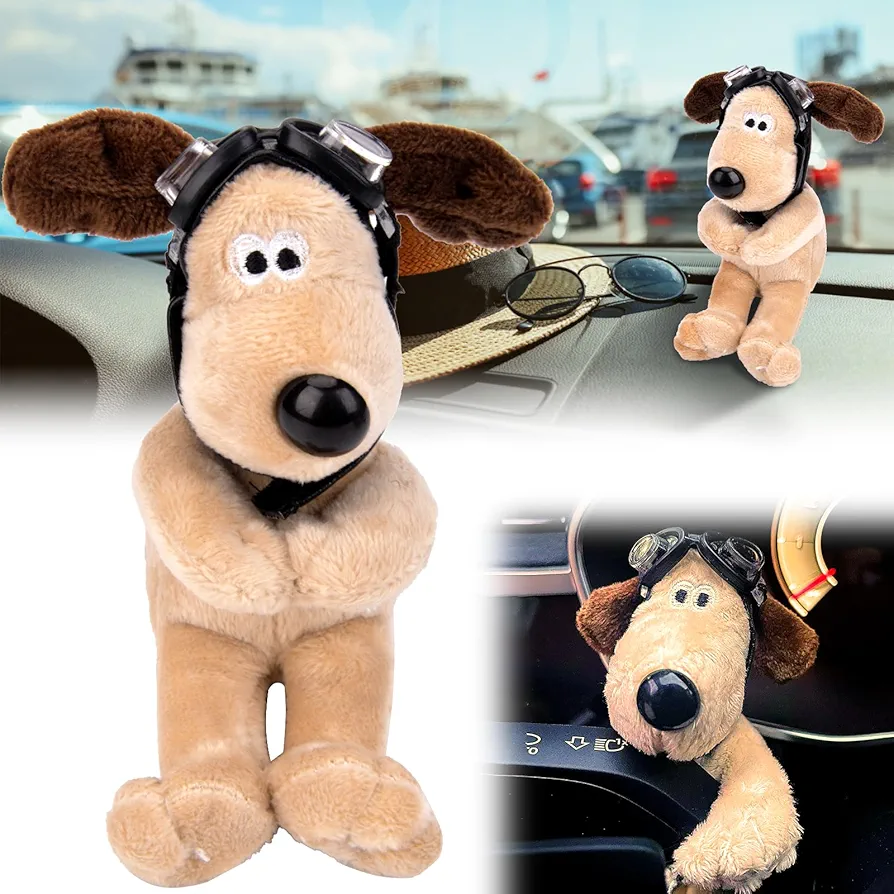 Adornos para Coche Interior, Perro de DecoracióN Coche, Accesorios Adorno para el Interior del Salpicadero del Coche, Mini Adornos de Perro Lindo, para Decoraciones Coche (C)