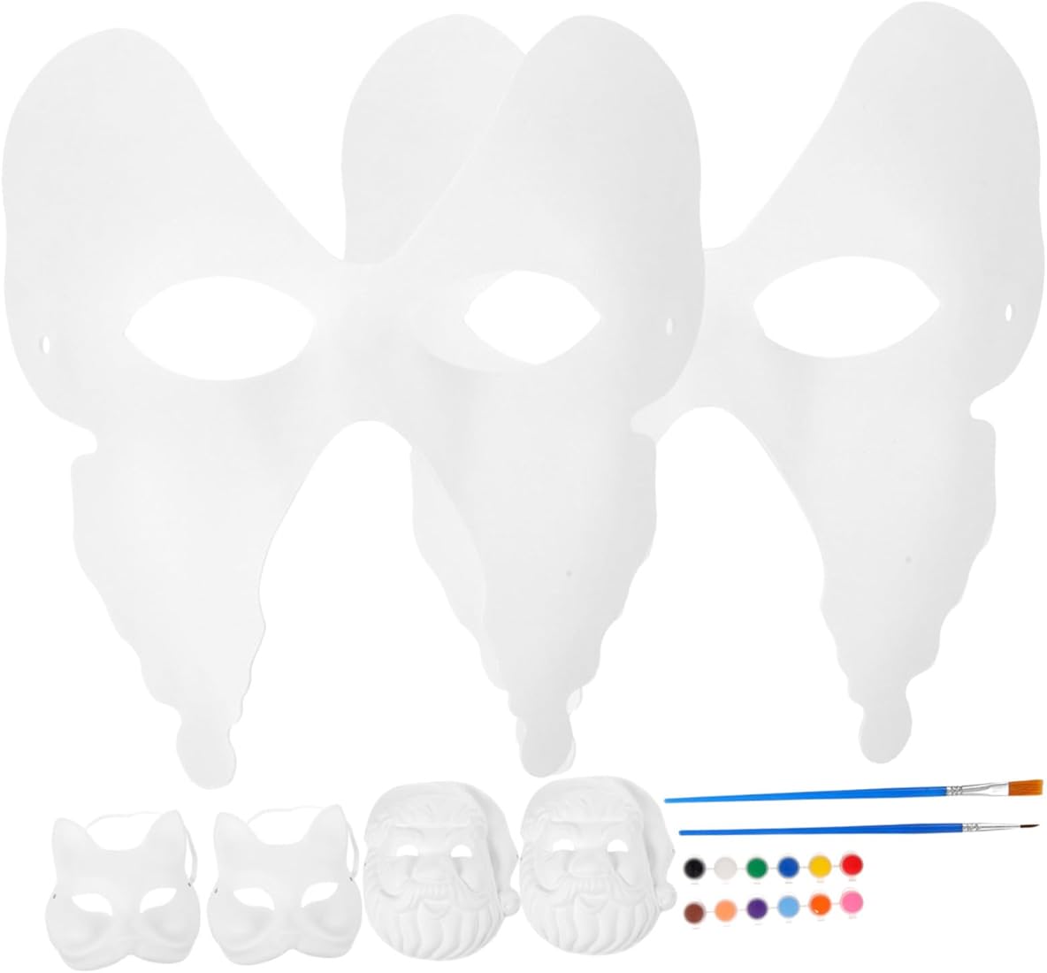 ibasenice 1 Juego De Ocio Aire Libre Graffiti Para Niños Maquillaje Facial DIY Máscara De Papel Maché De Embrión Máscaras De Bricolaje Máscaras En Máscara Pintada A Mano
