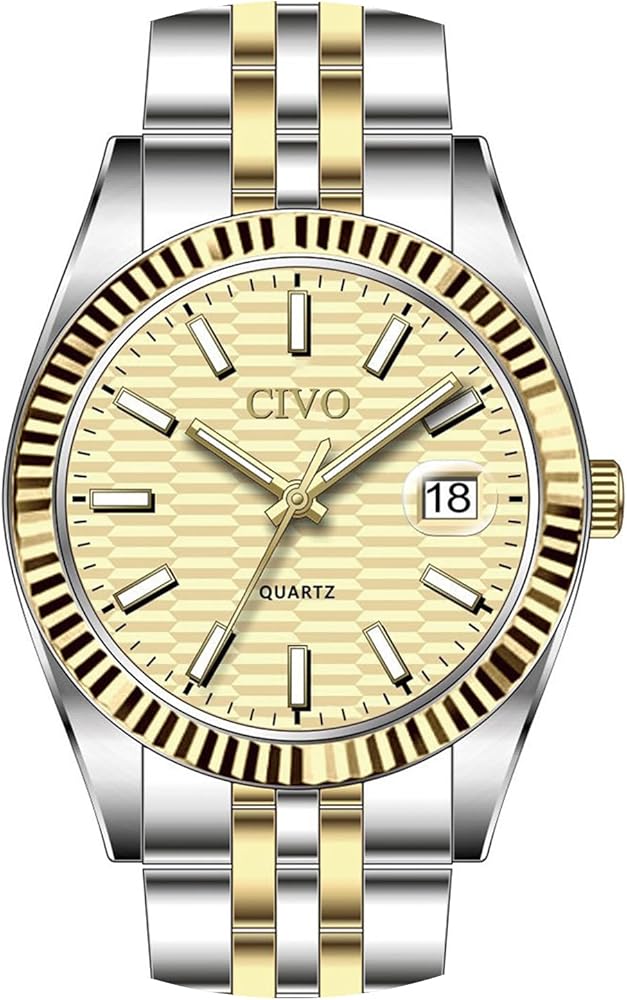 CIVO Reloj Hombre Plata Delgado Minimalista Elegante Relojes Hombre Acero Inoxidable Impermeable Analogico Relojes de Pulsera Deportivo Esfera Azul Casual Cuarzo Sencillo