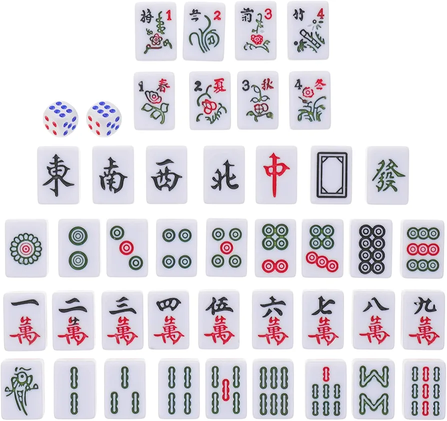 Toyvian 1 Juego Minimahjong Juego De Mahjong En Miniatura Juego De Ocio Familiar Juego De Mahjong Portátil Mini Fichas De Mahjong Mini Mahjong Tradicional Casual Chaquete Viajar