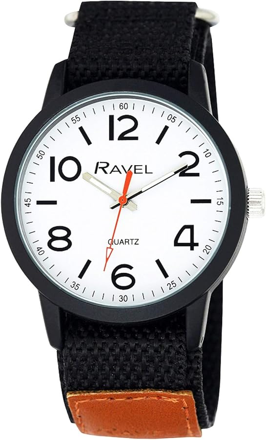 Ravel - Men's Modern Workwear Watch with Easy-Fasten Strap