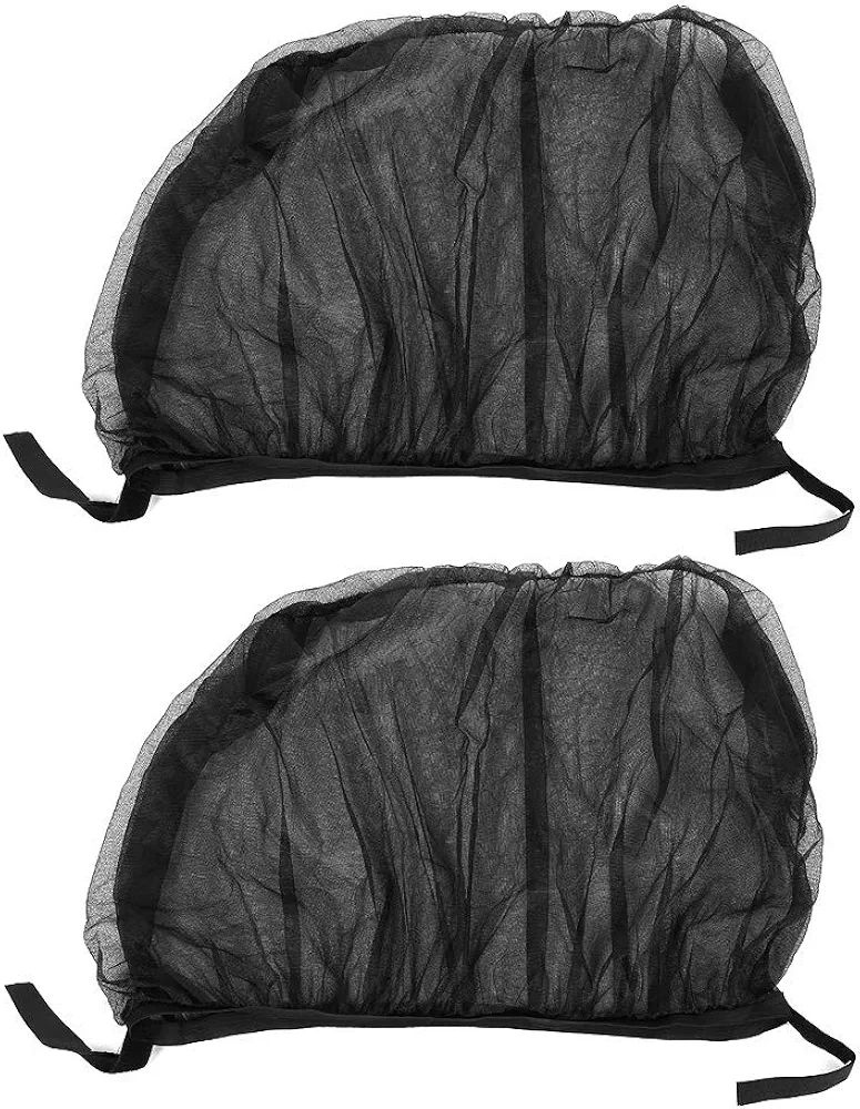 TKSE Parasol para Ventana De Coche, 2 Uds., Parasol para Ventana Lateral Trasera De Coche, Cortina De Malla Antimosquitos, Protección UV, Accesorio Universal