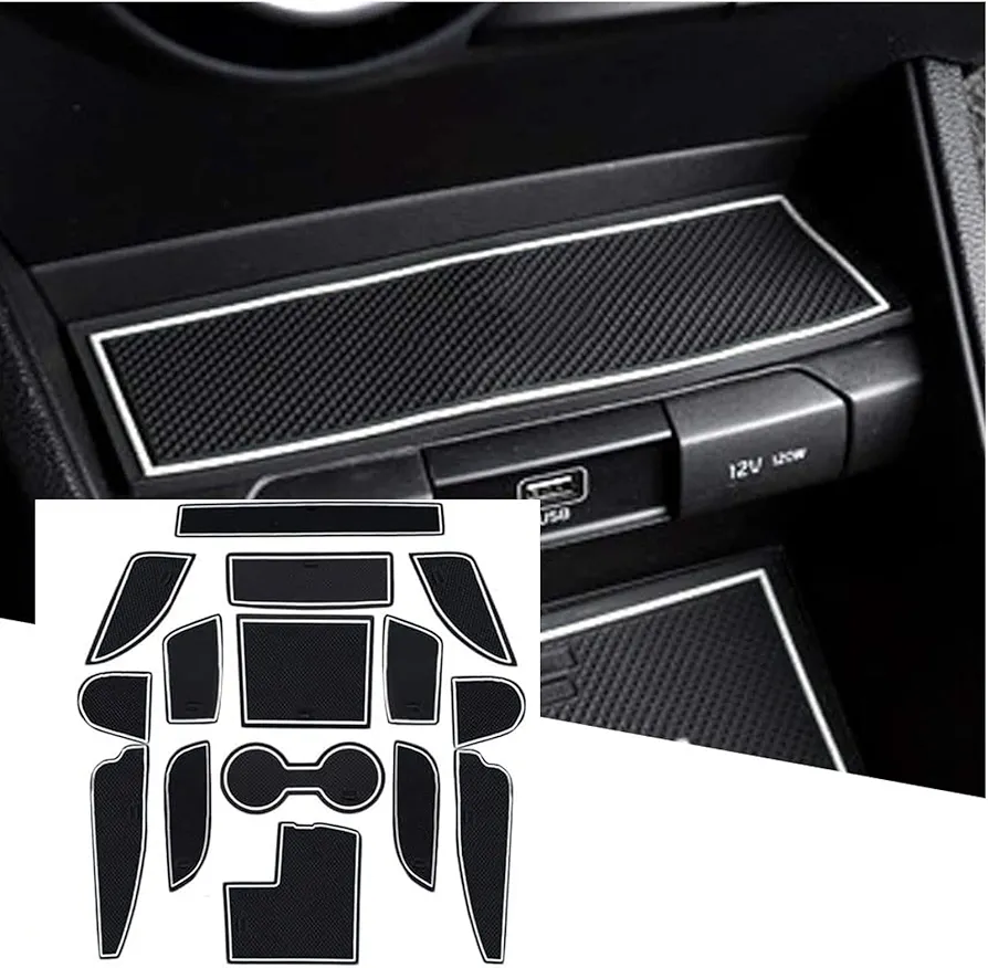 Ruiya Compatible con Kia Stonic 2018-2022 Alfombrillas Antideslizantes, Alfombrillas para Ranuras de Puerta Alfombrillas de Goma Antideslizantes Stonic Accesorios para Coche