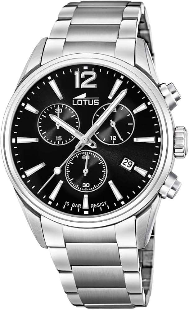 Lotus Reloj Cronógrafo para Hombre de Cuarzo con Correa en Acero Inoxidable 18690/3