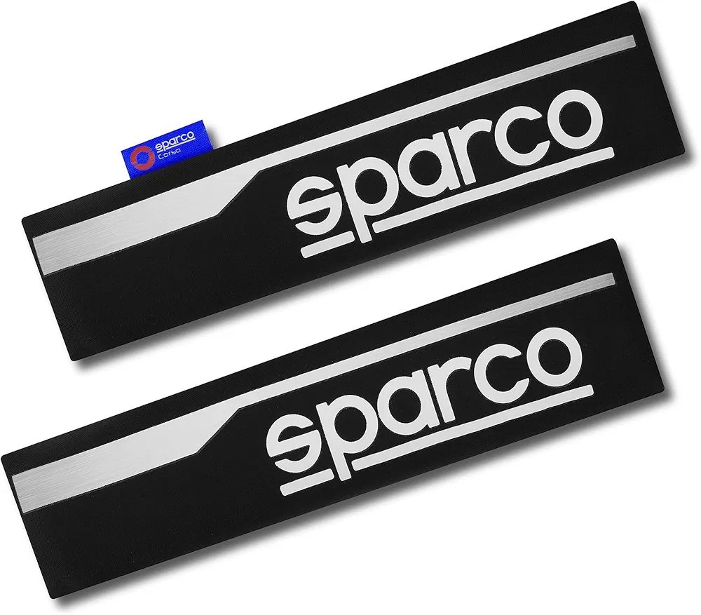 Sparco juego 2 almohadillas cinturon negra