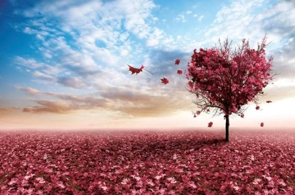 YuAn Rompecabezas De Madera De 1000 Piezas,Red Árbol De Amor, Adultos Niños Juegos De Puzzle Desafío del Cerebro, Amigos Interactivos De Ocio Buenos Regalos De Cumpleaños,1500Ps