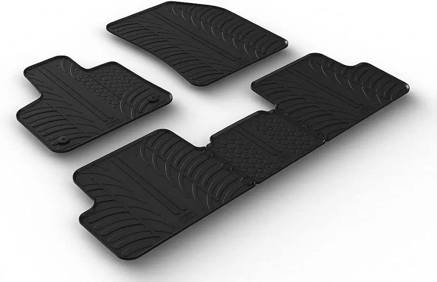 Gledring Alfombrillas de Goma Compatible con Citroën DS7 Crossback 2018- (Perfil T 5-Partes + Clips de Montaje)