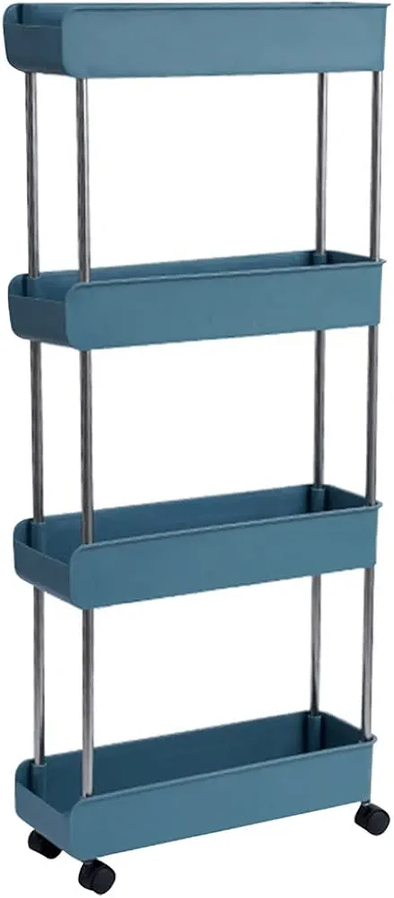 Carrito de almacenamiento multifuncional para cocina, baño, hogar, con múltiples estantes