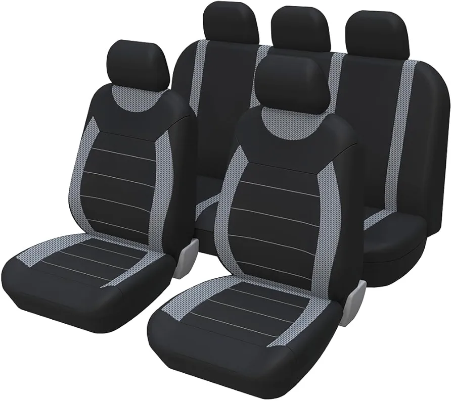 Adunsiaoto 5 Piezas Protector Universal para Asiento de Coche, Protector para Asientos Delanteros Y Traseros De Automóvil, Fundas Coche Asientos Accesorios Universales para SUV Camión Transportar