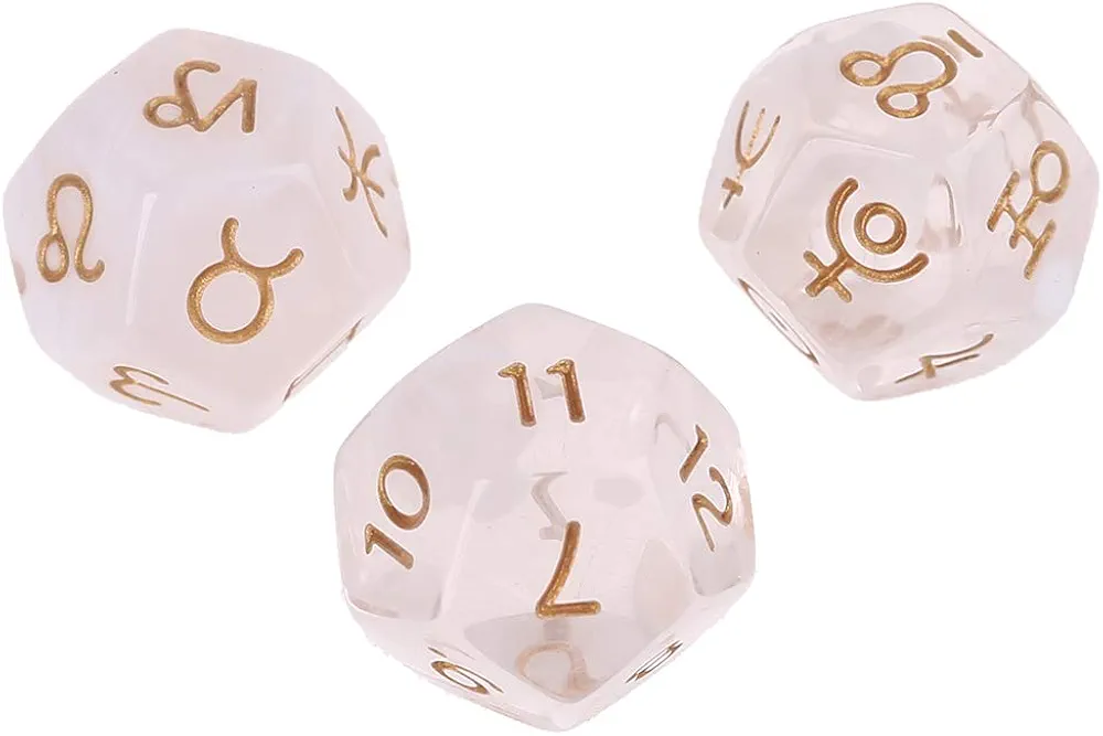 Hxyxbnhno Tarjeta de astrología multifacética de 12 caras para adivinación, ocio, entretenimiento, fiesta, juego de utilería