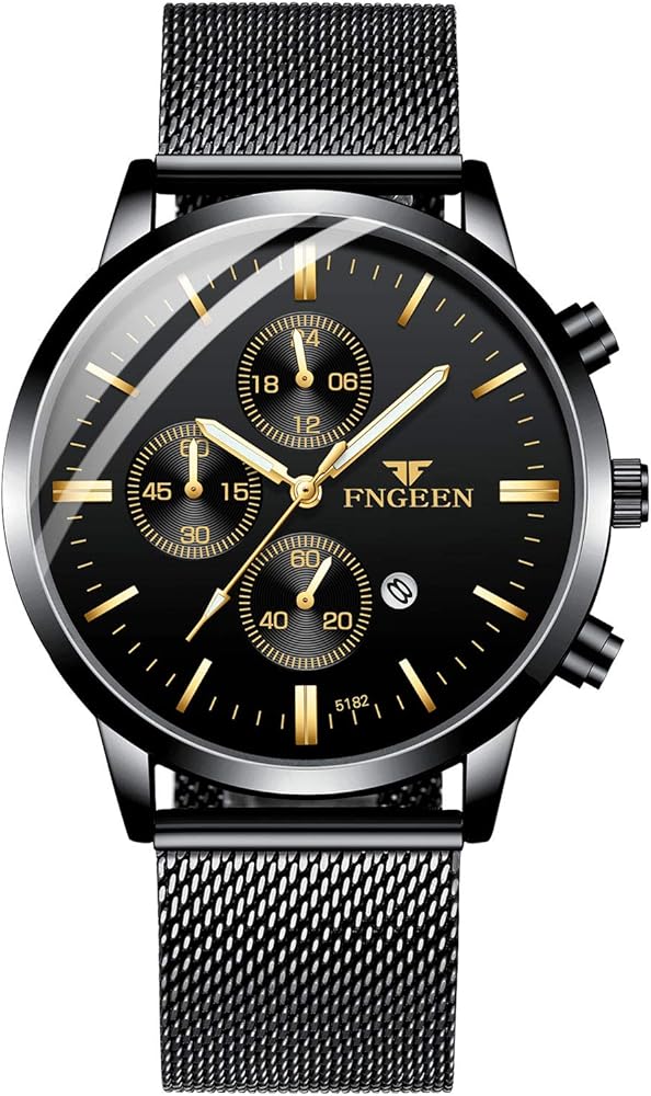 MICGIGI - Reloj de cuarzo impermeable para hombre con correa de acero inoxidable ultrafina, Minimalista