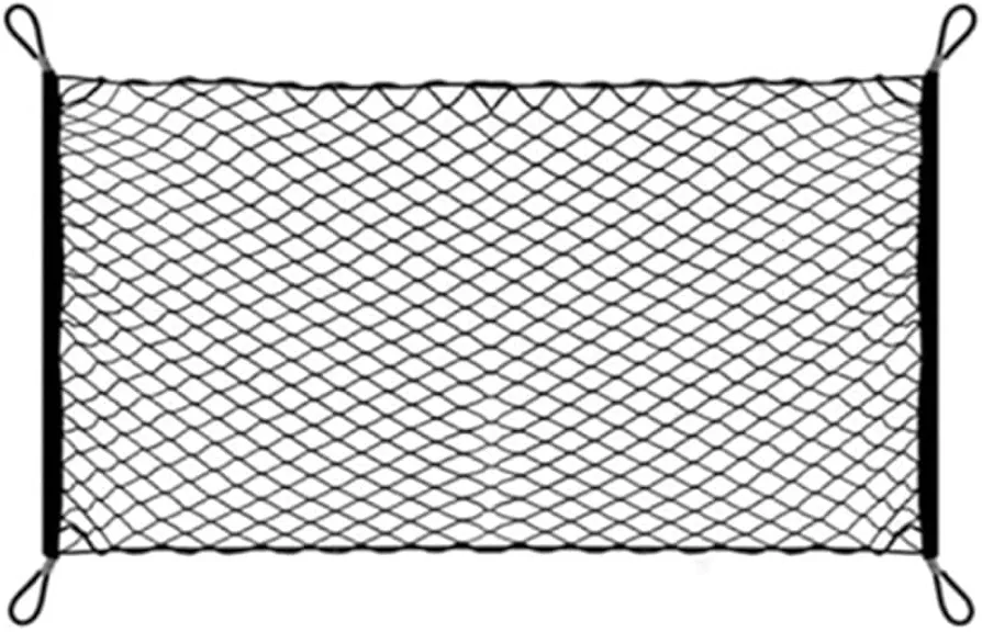 Red Elástica Maletero Organizador de Coche,Elástica Maletero Organizador de Coche, Red Nylon de Carga Universal con 4 Ganchos, para SUV, Carro, Furgón y Camión(110 * 60cm)