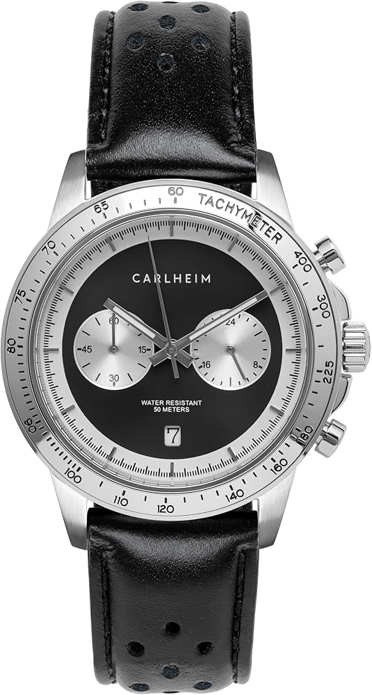 Carlheim Reloj Analógico para Hombres de Cuarzo japonés con Correa en Cuero 4005-R
