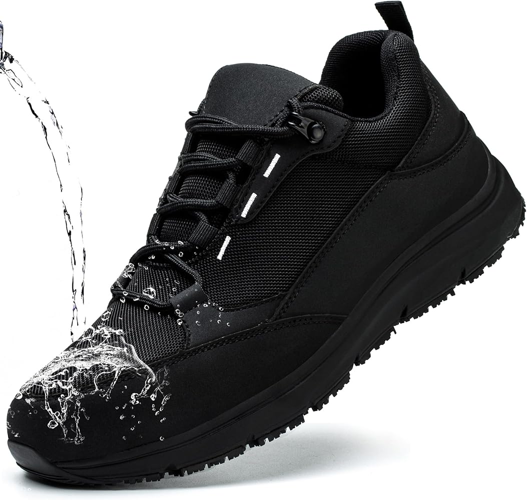 ulogu Waterproof Steel Toe Shoes for Men Comfy Lightweight Non Slip Safety Work Sneakers 6-Month Warranty