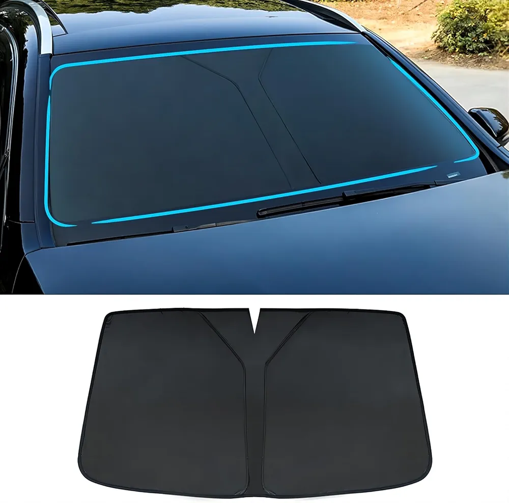 ZFSMHLH Parasol Coche Delantero para Peugeot 2008 2014 2015 2016 2017 2018 2019 2020 2021 2022 2023 2024, Parasol Tapa Sol Coche Delantera Quitasol Coche Parasol Plegable Bloquea el UV Accesorios