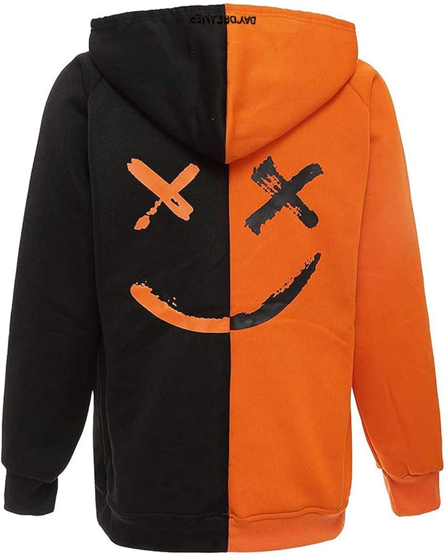 XIAOYAO Hombre Sudadera con Capucha Techwear Hip Hop Manga Larga Hoodie Deportiva Casual Jersey
