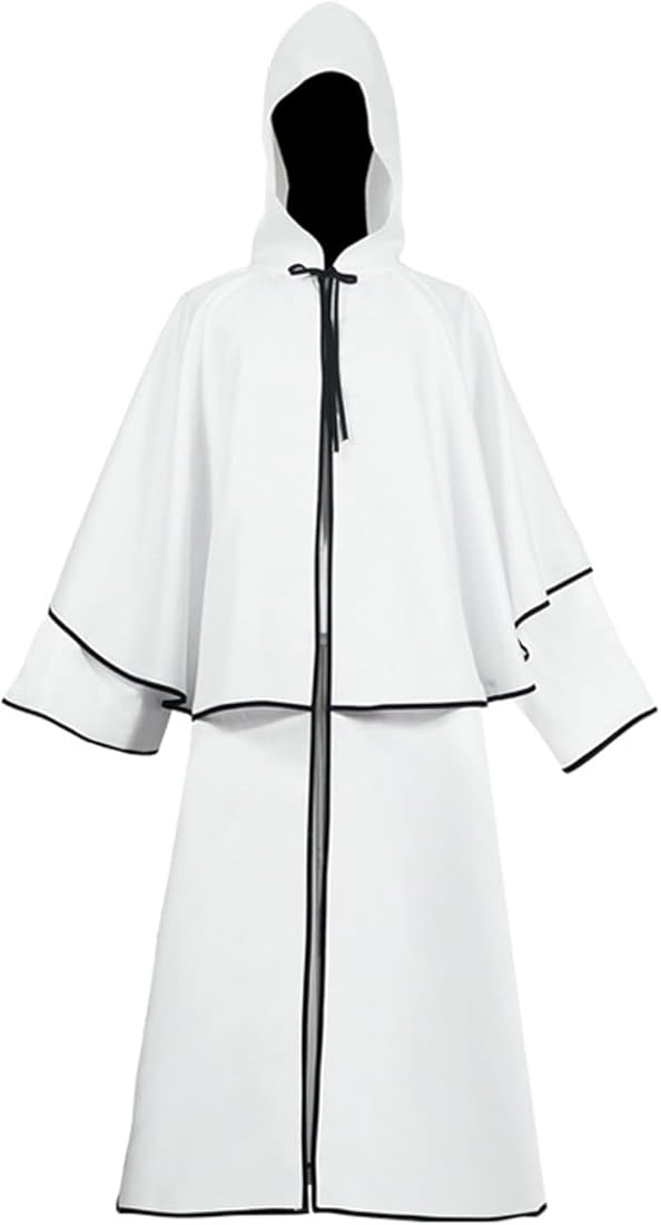 Foweknow Disfraz de Halloween para hombre, túnica de cosplay, túnica, juego de rol, capa medieval, capa larga, Navidad, carnaval, chaqueta de ocio, moda vintage, bloque de color, traje uniforme