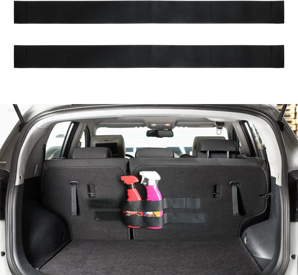 Dokeno 2 Piezas Correas para Maletero de Coche, Cintas de Velcro Correa Fijación para Almacenamiento Maletero Correa de Maletero de Coche Universal Accesorios de Coche para Coches Furgonetas