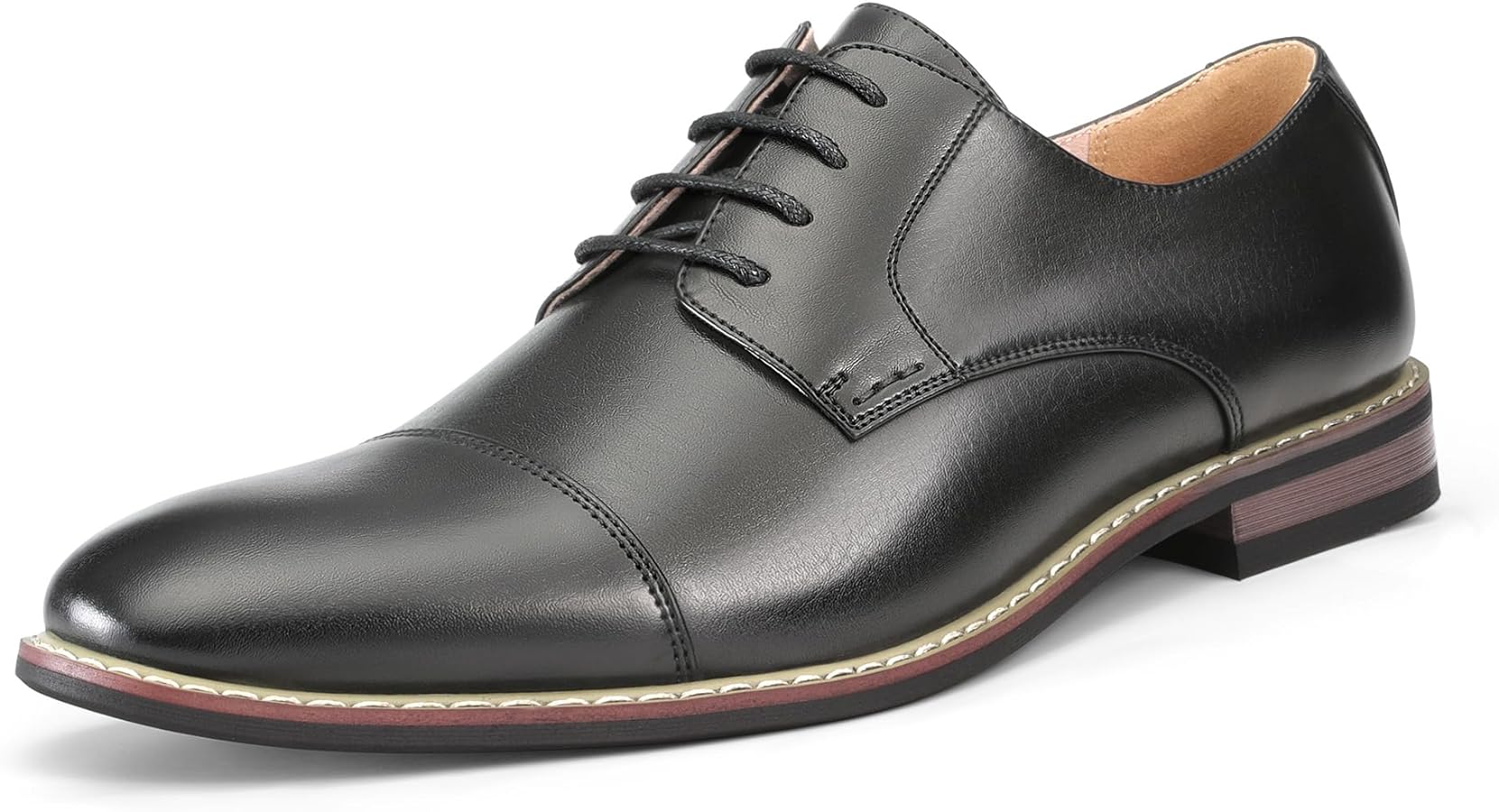Bruno Moda Italy Men's Prince Classic Modern Formal Oxford Wingtip Lace Up Dress Shoes