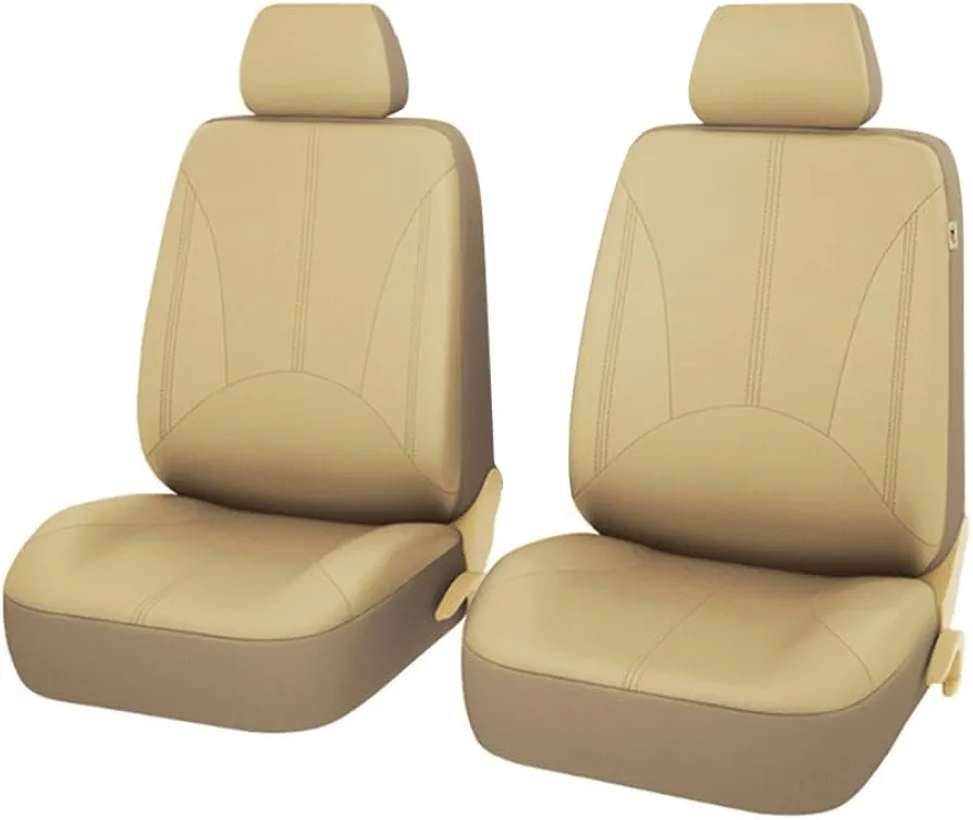 Mulcort Fundas de Asiento de Coche de 4 Piezas, Juego de Protectores de Asiento de Cuero Transpirable Universal, Accesorios Interiores de automóvil para vehículo SUV