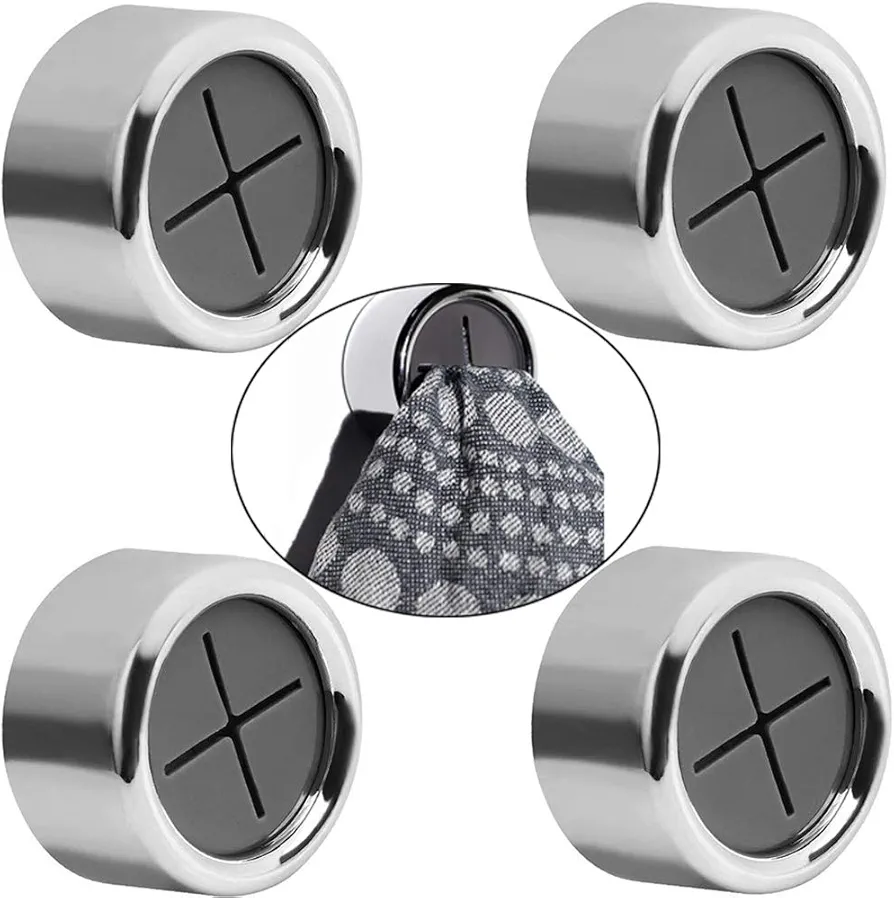 Xinlie Ganchos Adhesivos Ganchos para Toallas Toallero Round Towel Holder Ganchos de Toalla Soporte de toalla de té Premium Round Tea Towel Holder para Puertas,Colgador de Paño de Cocina y Baño(4 PCS)