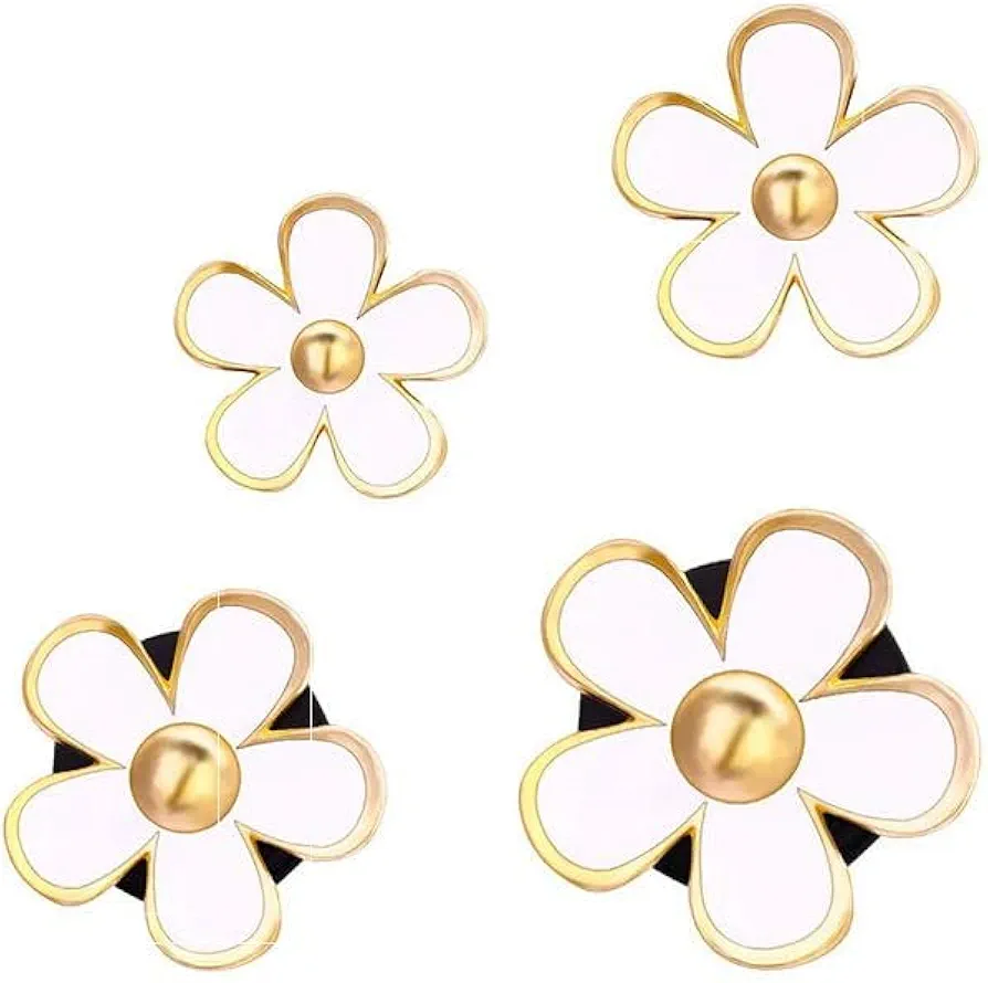 Clip de Ventilación de Perfume,4 piezas Clips de ventilación de Margaritas Coche de Ventilación de Aire Flor Clip Flores Clips de Ventilación de Aire de Coche para Ventilación de Coche