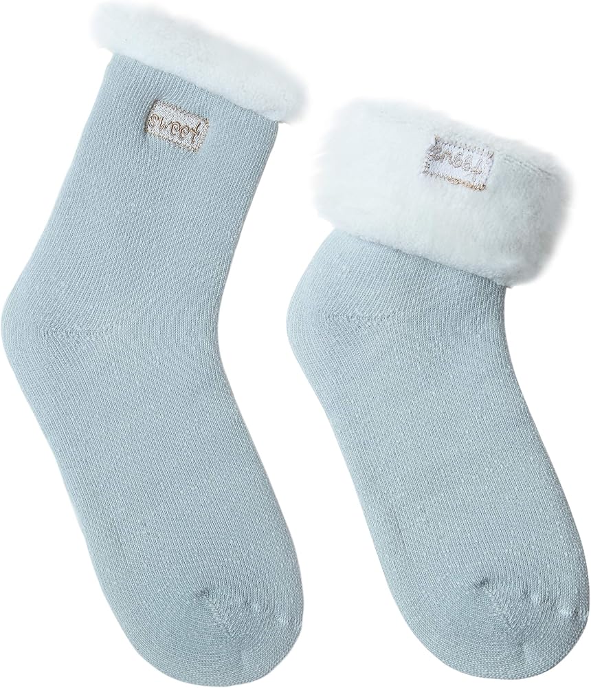 JARSEEN 2 Pares Calcetines de Lana Térmicos de Invierno Bordado Lindo Super Calor Gruesa Calentar Suave Cómodo Calcetines de Mujer
