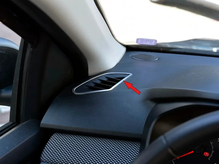 Cubierta de acero para 2021+ Sandero/Sandero Stepway/Jogger | Boquillas descongelante | 2 piezas acero inoxidable placa marco metal cepillado interior decoración accesorios tuning