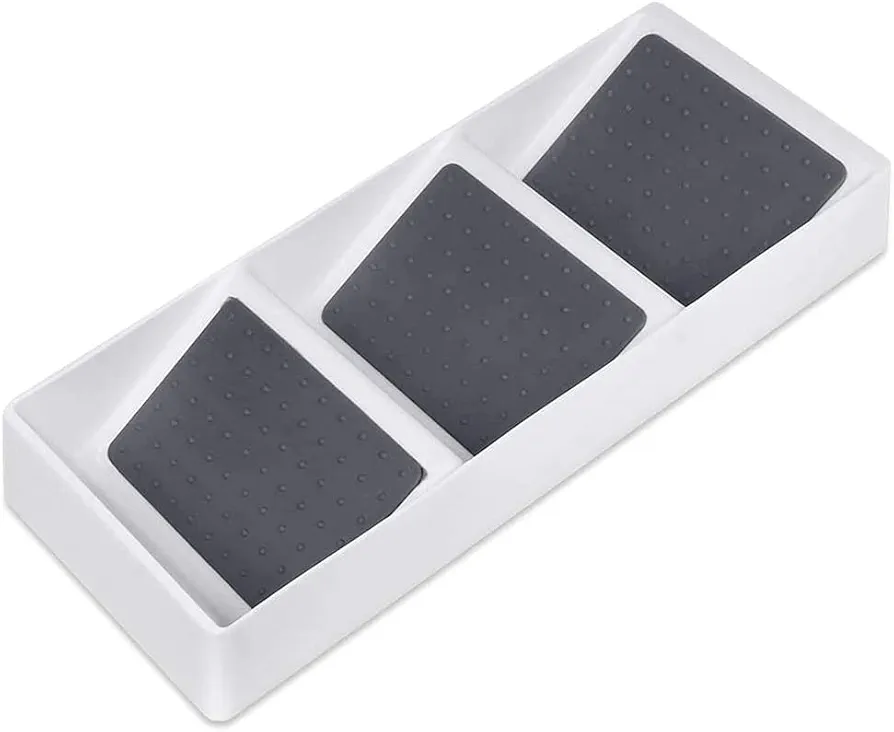 YUMUL - Soporte para especias antideslizante, condimentos cajón armario de 3 niveles, soporte para especias duradero, para cocina, cuarto de baño, encimera