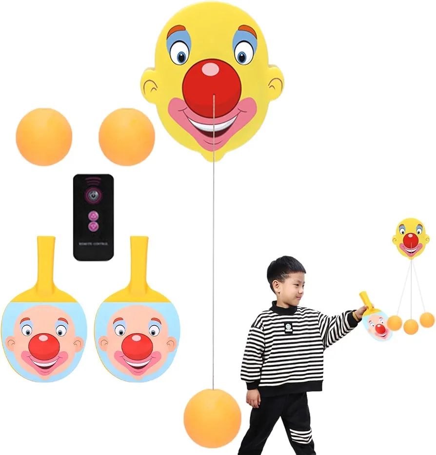 astound Ping pong autoentrenamiento - Ping Pang Trainer Regalo Juguete Control remoto | Juegos de ocio para la coordinación mano-ojo juego familiar recreativo, no requiere mesa