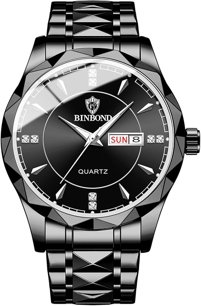 JewelryWe Reloj Cuarzo Analógico Parejas: Relojes Redondo Resistente al Agua para Hombre y Mujer Calendario Escala de Barras Luminoso Correa de Acero Inoxidable Extraíble - para Ocio Negocios Regalos