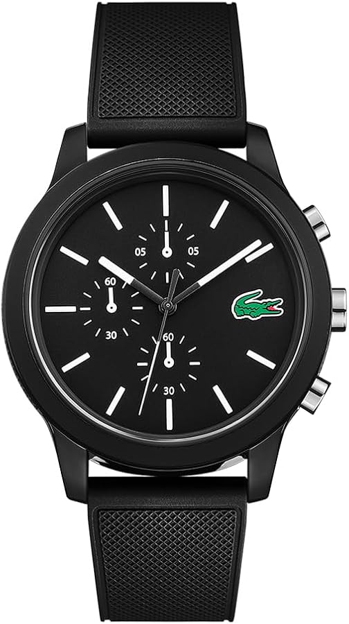 Lacoste Reloj Cronógrafo de Cuarzo para Hombre con Correa en Silicona Negro - 2010972