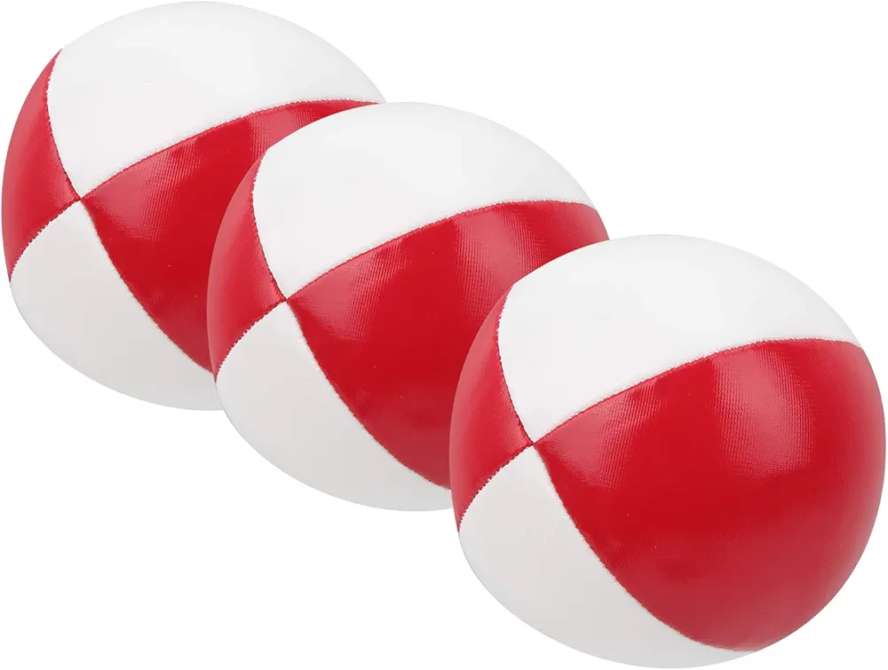 XHIKOWAT Pelotas de Malabares de Cuero PU, Juego de Rendimiento Portátil, Ligero y Duradero, para Actividades de Ocio, 3 uds.