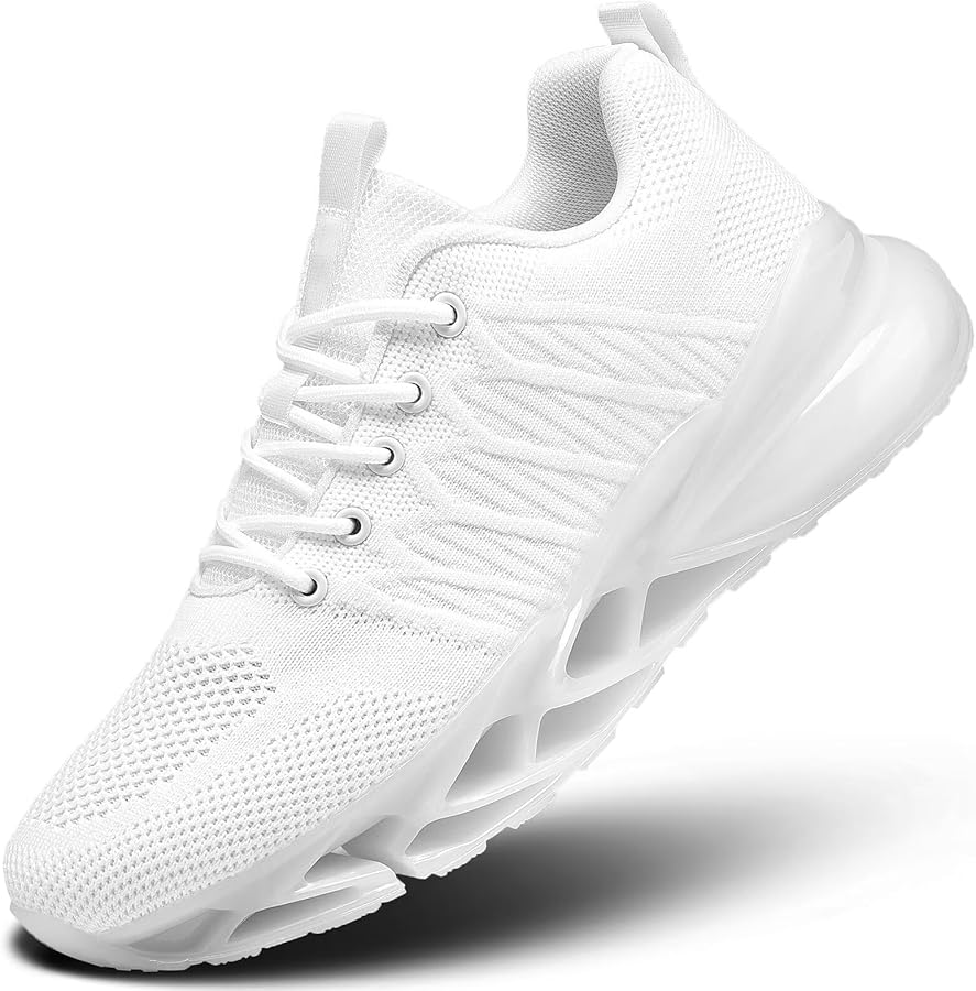 Mens Air Cushion Fashion Sneakers Breathable Blade Running Walking Shoes Comfortable Non Slip Work Sport Fitness Athletic Tennis Shoes