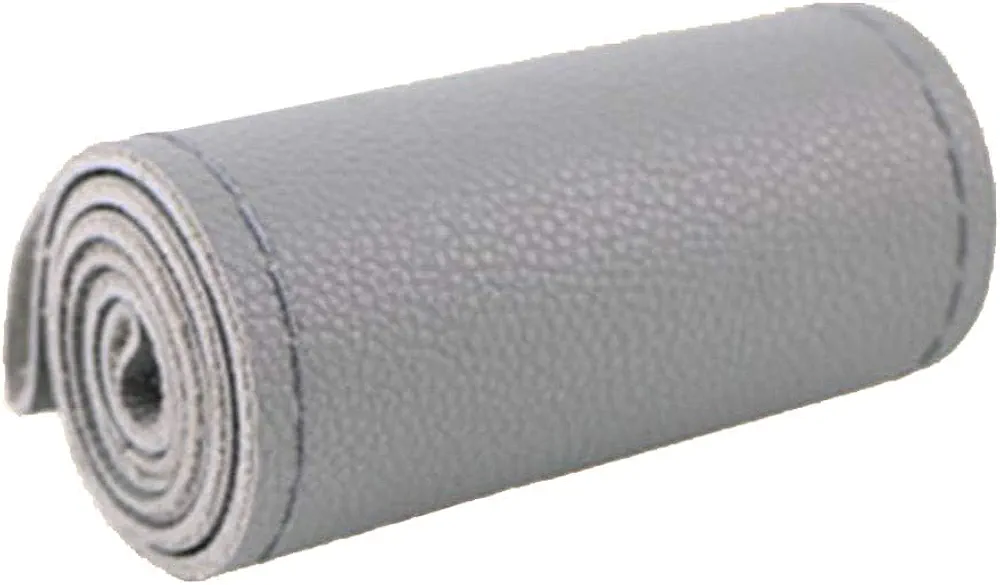 Cubiertas del Volante de Bricolaje de Cuero Suave en el Volante del automóvil con Aguja e Hilo Accesorios de Interior Gris