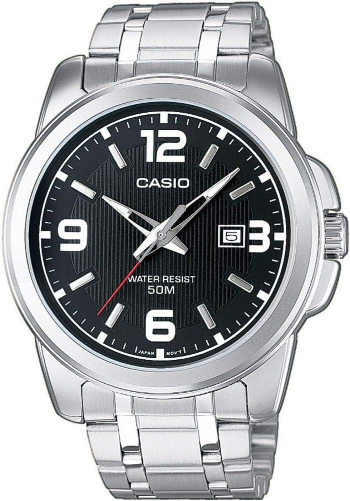 Casio - Reloj analógico de cuarzo para hombre, acero inoxidable