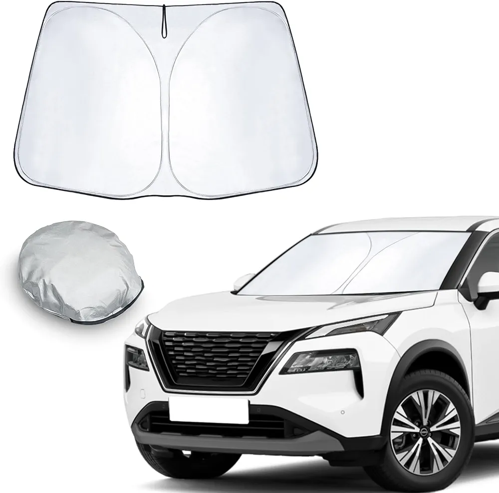 CDEFG Compatible con Nissan X-Trail T33 e-Power/Hybrid 2022 2023 2024 Parasol Parasol Parabrisas Delantero Parasol Parabrisas Coche Parasol X-Trail Accesorios