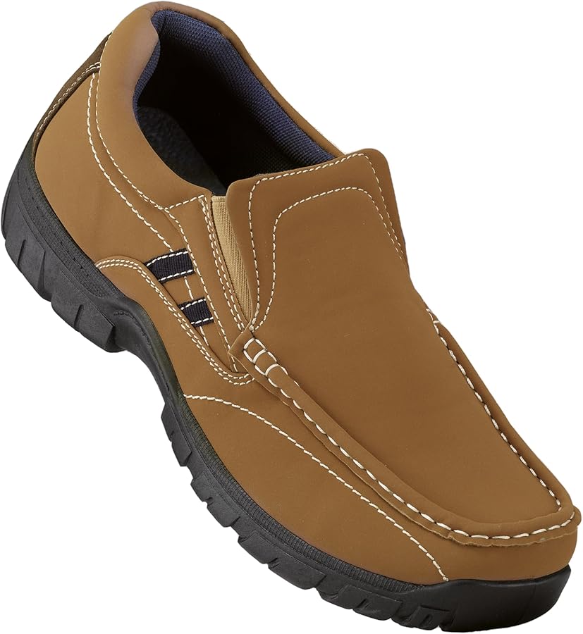 GALERIA DEL COLECCIONISTA Zapatos FLEXIFORM Relax. Ancho Especial Hombre. Fáciles de Poner: Ajustables. Interior Transpirable, Plantilla Piel y Memory Foam, Antideslizantes: cómodos, Flexibles