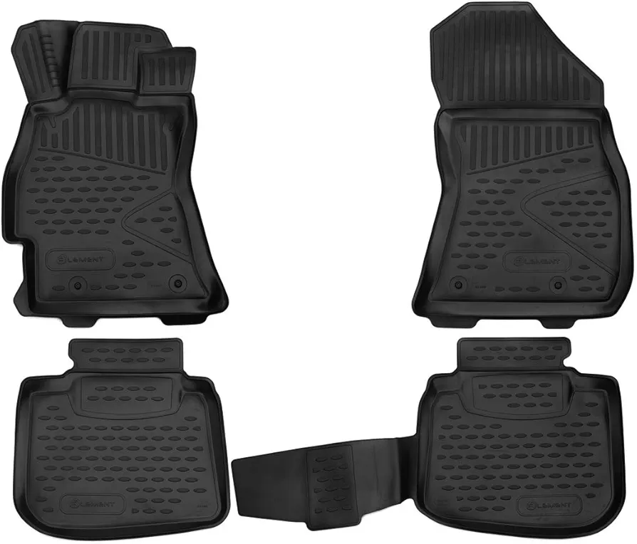 Element 3D Alfombrillas Interior de Coche a Medida TPE Subaru Outback, 2015-2019 Station Wagon, Familiar, USA, 4 pcs.
