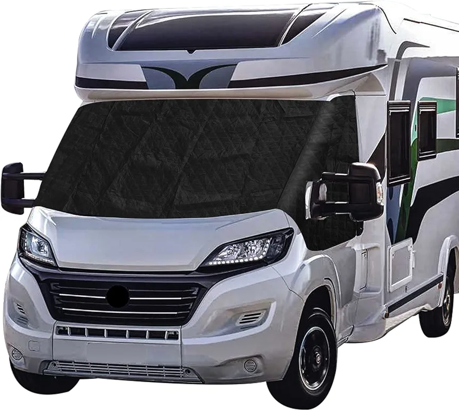 CICMOD Funda térmica Externa para Limpiaparabrisas de Autocaravana o Furgoneta Lona de Protección Frontal para Fiat Ducato