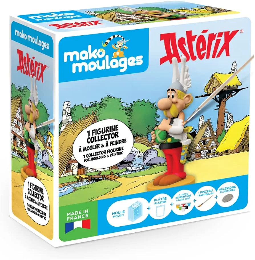 mako moulages Astérix et Obélix Collector-Kit de Ocio Creativo Yeso y Pintura-Estuche de 1 molde de doble carcasa Made in France para niños desde 5 años, 39092