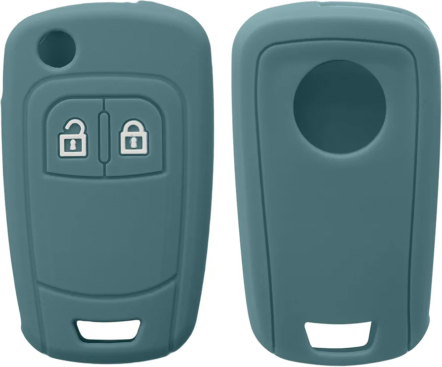 kwmobile Funda Compatible con Opel Chevrolet Llave de Coche Plegable de 2 Botones - Carcasa Protectora de Silicona para Llave de Coche - Case en Noche ártica