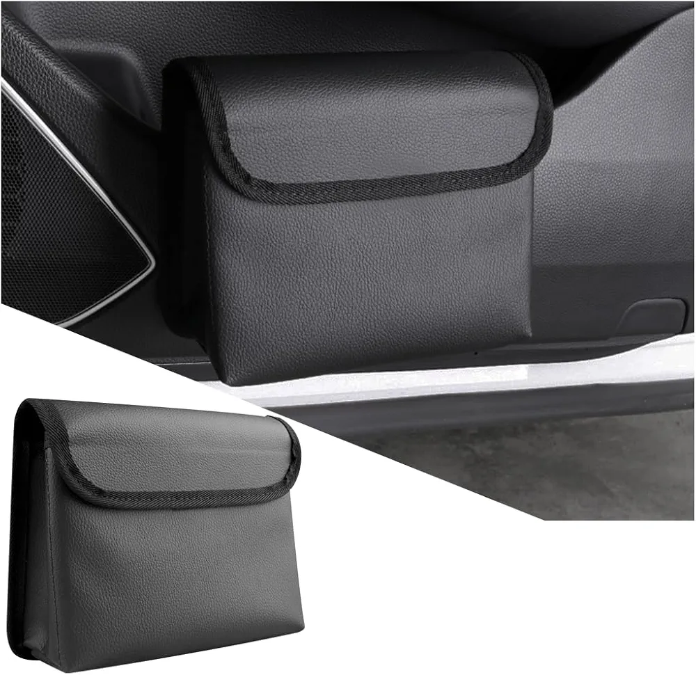 Adunsiaoto Cubo De Basura Colgante Para Coche, Universal Caja Almacenamiento Multifuncional Desechos Automóvil Accesorios, Caja De Almacenamiento Impermeable Multifuncional Cubo Para Coche